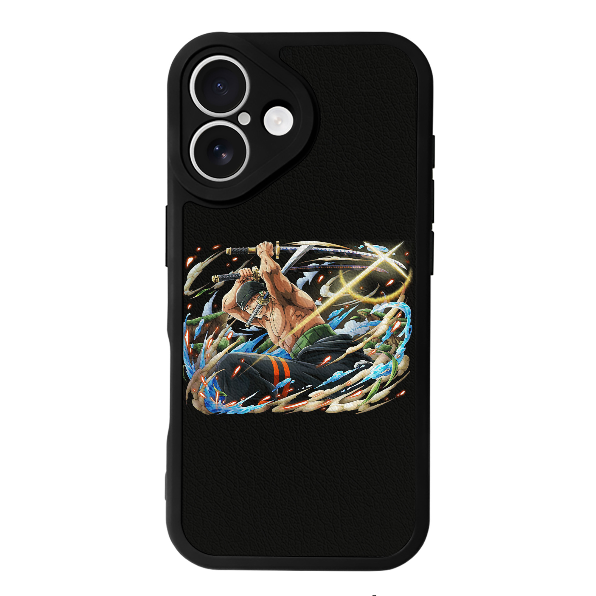 （画像用） ワンピース ロロノア・ゾロ ONE PIECE Roronoa Zoro 【iPhone 16シリーズ対応】シリコンスマホケース（レザー調） 材質：シリコン